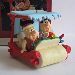 Hallmark Keepsake Ornament 1994 The Flintstones Fred and Barney Flintmobile